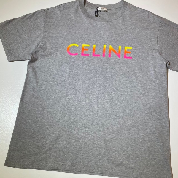 棉質平織布CELINE寬鬆灰T恤